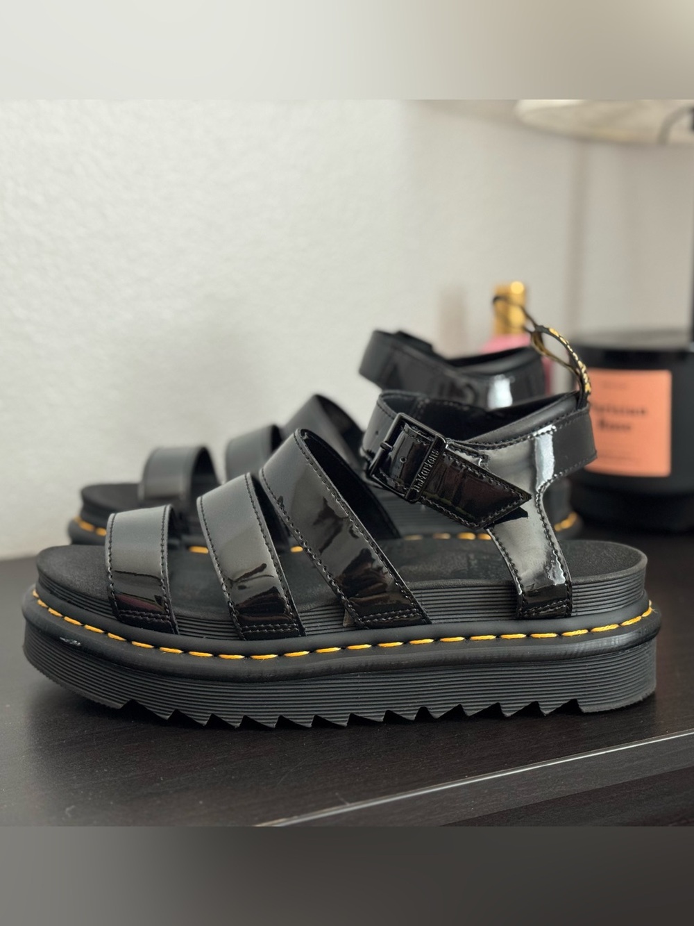 Dr. Martens Blaire Patent Leather Gladiator Sandals